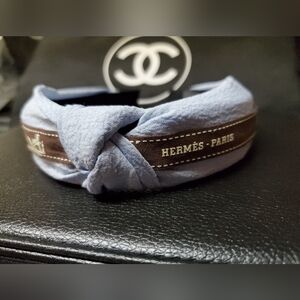 Authentic Hermes Ribbon, New Embellished Headband